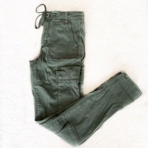 Army green cargo style jeggings